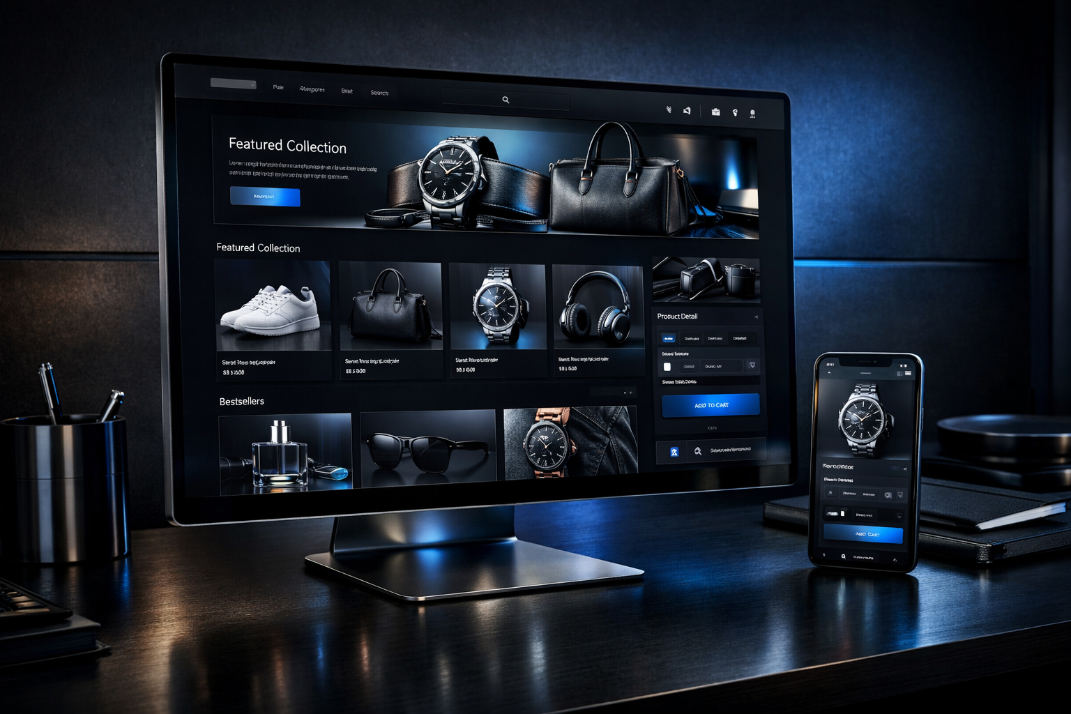 E-commerce website direction built for product clarity, trust, and purchase flow.